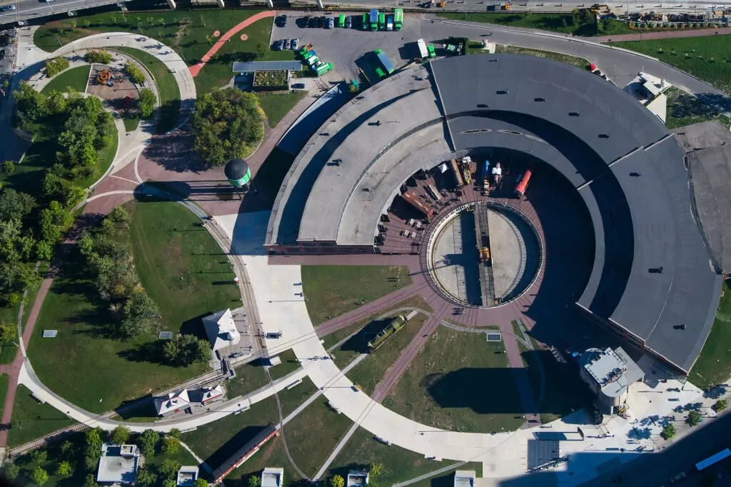 Aeriel View of Round House Park