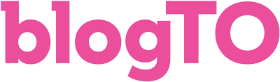 Pink BlogTO logo on white background.