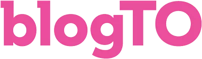 Pink BlogTO logo on white background.