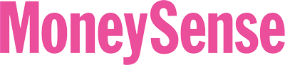 MoneySense logo in pink letters
