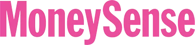 MoneySense logo in pink letters